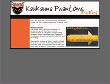 Tablet Screenshot of kaukaunaphantoms.com